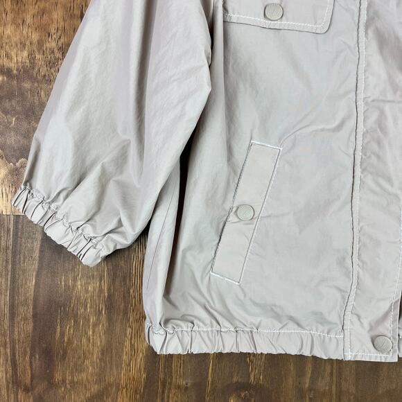 Nautica Womens Jacket Tan Windbreaker Bomber Rain Gorpcore Fly Away Outdoors L - Picture 4 of 12
